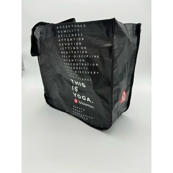 Lululemon Athletica Durable‎ Reusable Shoulder Tote Bag Black - Picture 1 of 7